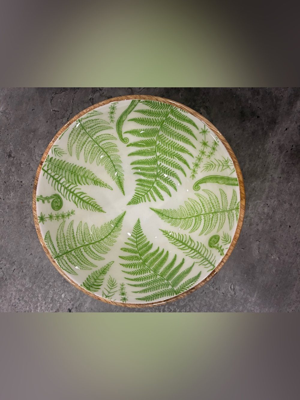 Small Mango Wood Fern Bowl